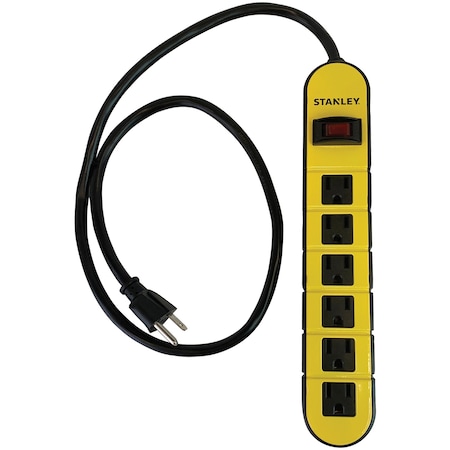 Stanley Power Strip, 6 Outlet(s) 3 ft 31605